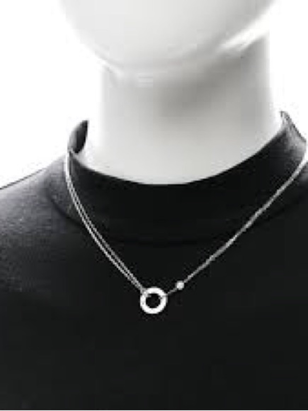 Cartier 18K White Gold 2-Diamond LOVE Necklace — Box & LegitApp COA